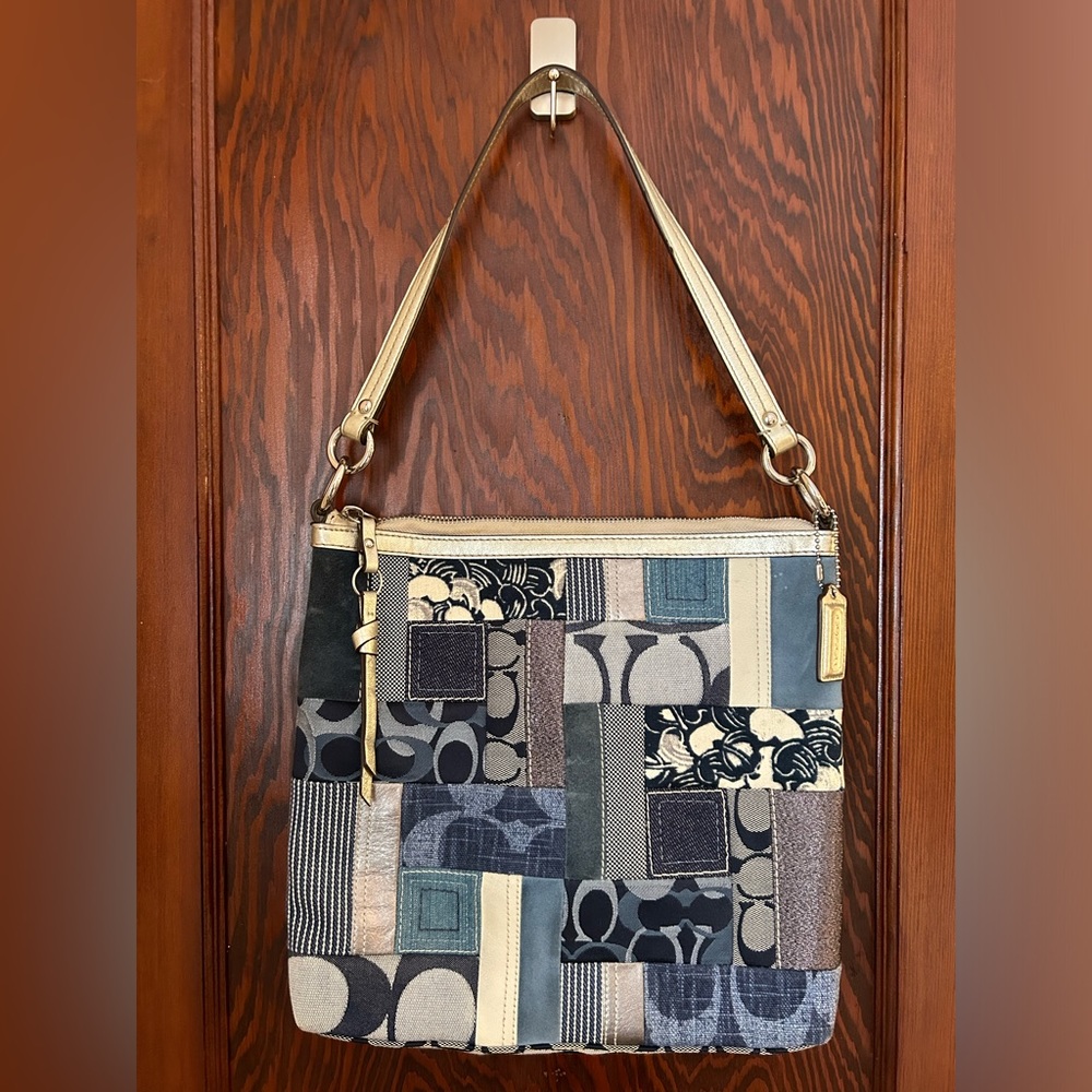 Denim Patchwork Coach Crossbody/Shoulder Bag